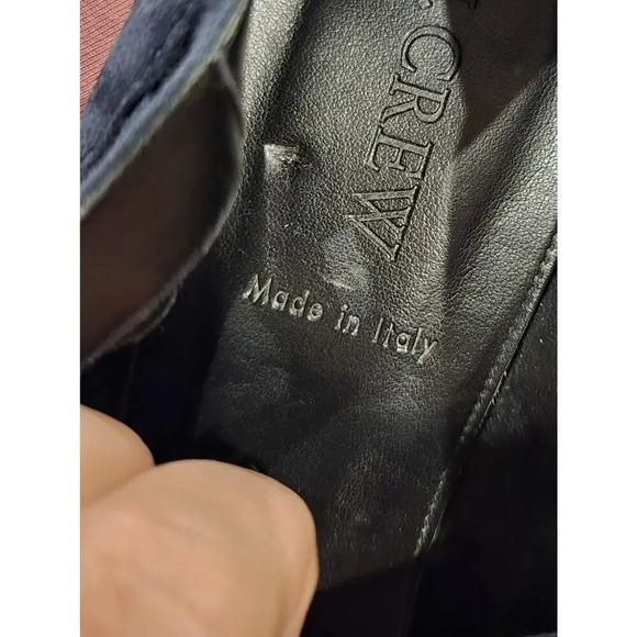 J. Crew Women's Strappy Suede Heels Peep Toe Blue Size 9.5 Made in Italy - Picture 10 of 11